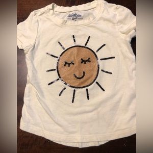 Osh Kosh tshirt with sequined sun